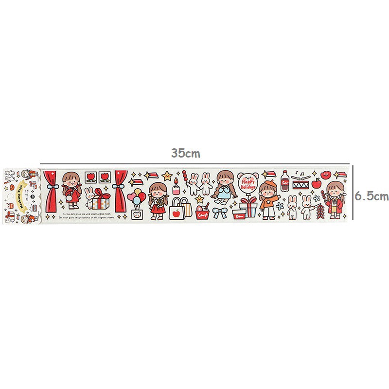 Bộ 6 Sticker Dán Với Họa Tiết Hình Cô Gái Đáng Yêu Dùng Trang Trí