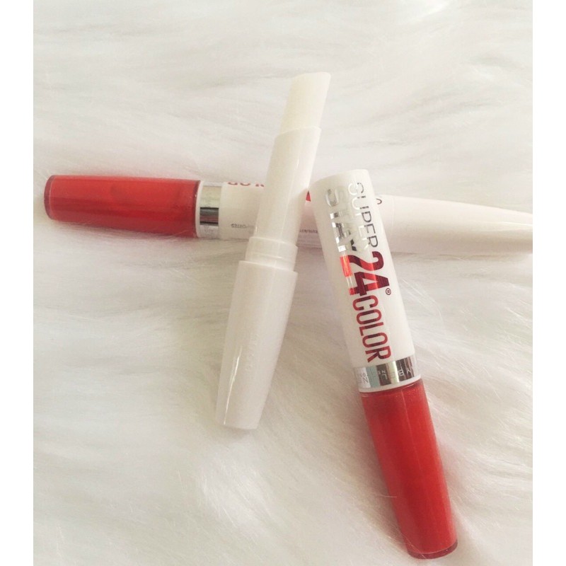 Thỏi Son Lì Đỏ Cam 210 Maybelline SuperStay 24 Color 👄