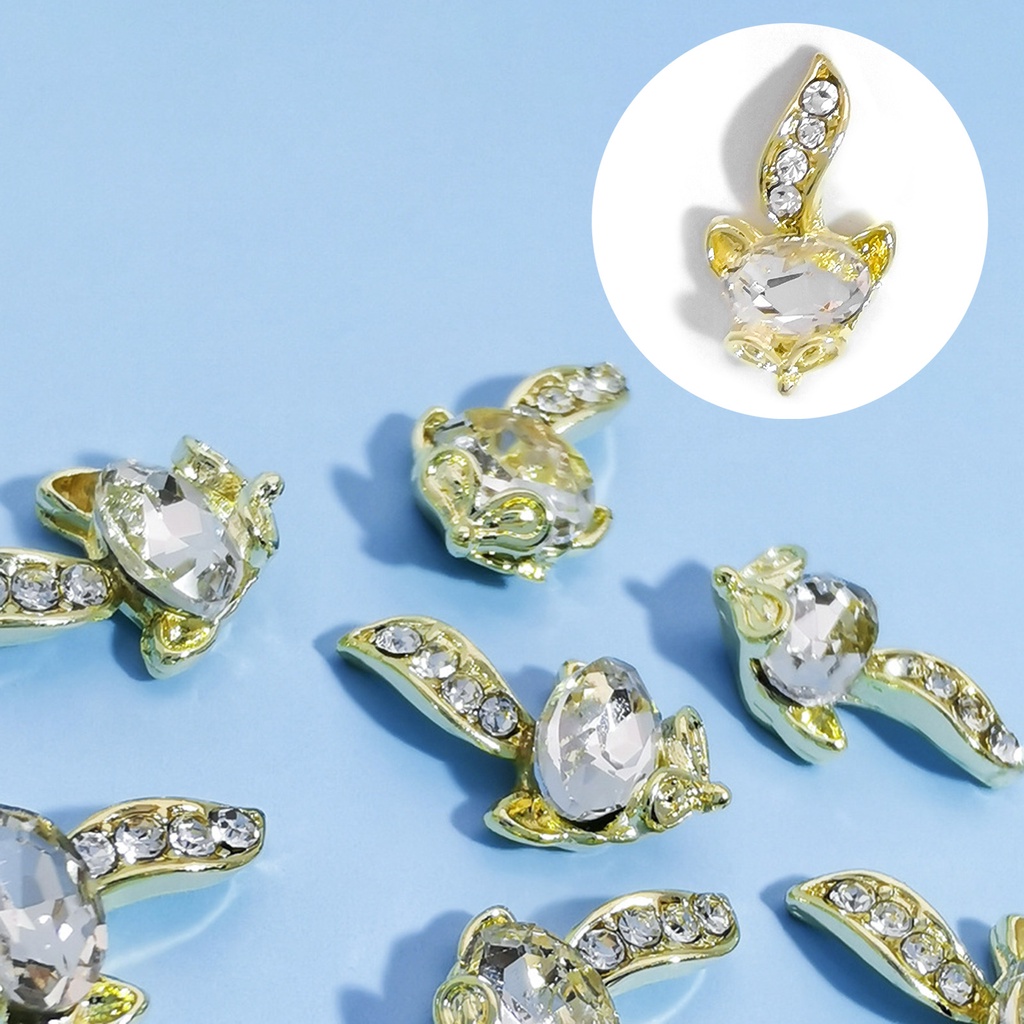 Phụ Kiện Trang Trí Móng Tay 3D Bằng Hợp Kim Chống Phai Màu Thiết Kế Ngọc Trai Sáng Tạo