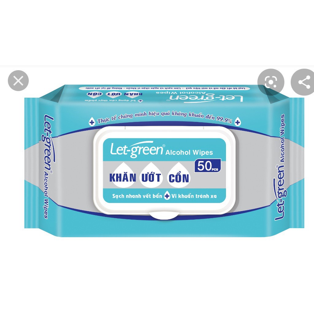 ✅ [CHÍNH HÃNG] Khăn Ướt Tẩm Cồn- Letgreen - VT0809