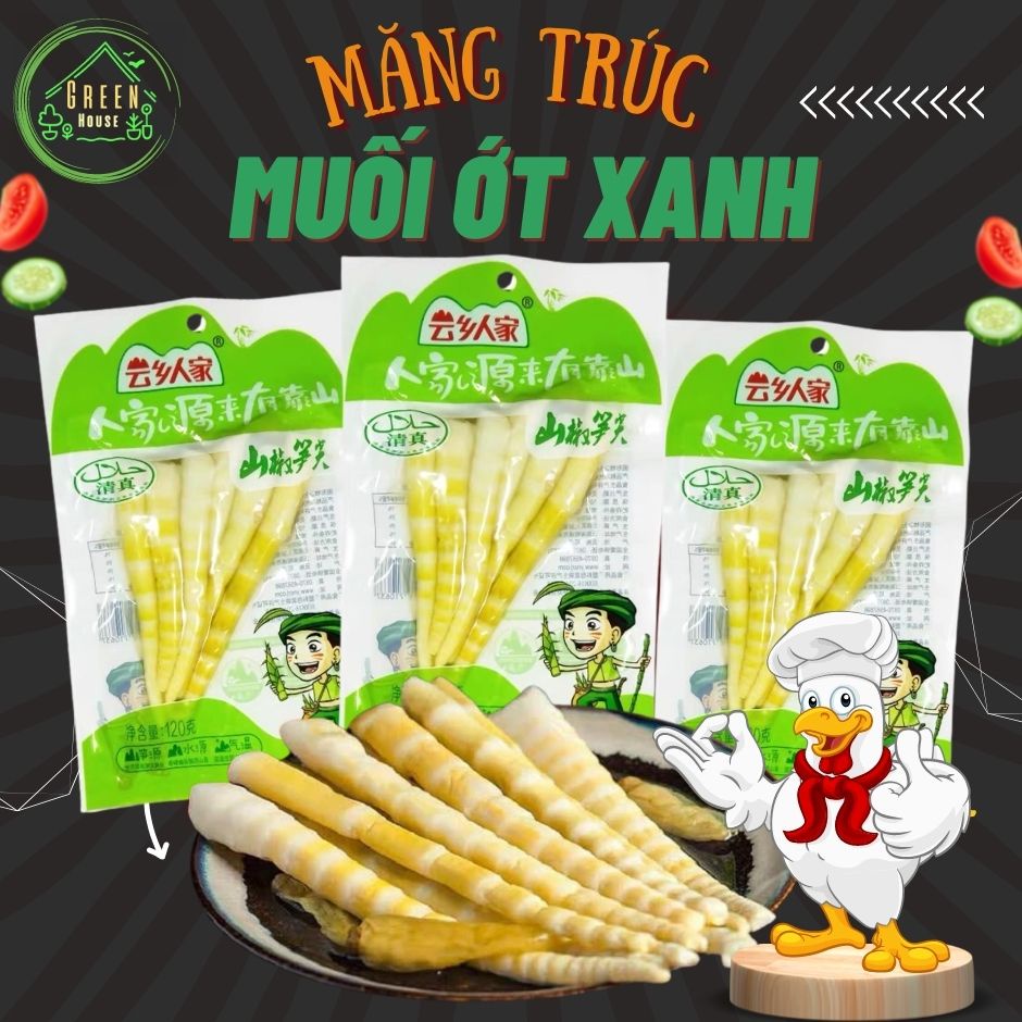 Các loại măng trúc - măng bóc vỏ muối ớt Tứ Xuyên