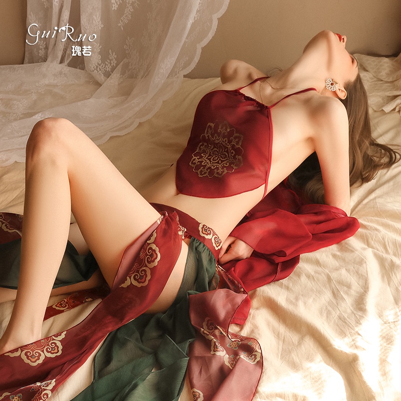 Yếm Hở Lưng Quyến Rũ Váy Dài Xẻ Tà Nóng Bỏng MS1673 [CWEAR.SEXY_ĐỒ NGỦ & NỘI Y CAO CẤP] | BigBuy360 - bigbuy360.vn