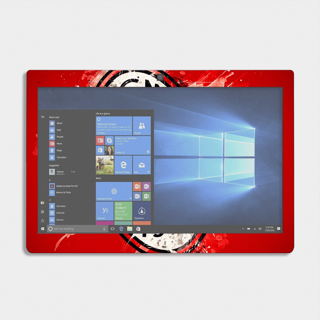 Bộ skin dán laptop mẫu Logo AC MILAN / Có mẫu decal dán cho tất cả các hãng máy tính