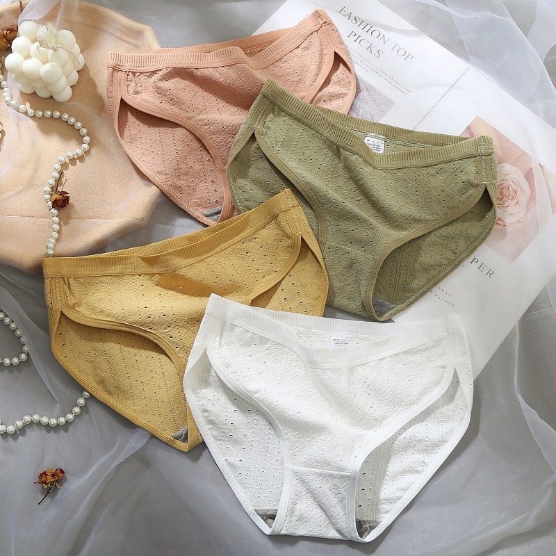 Quần Lót 100% Cotton Thoáng Khí Cho Nữ