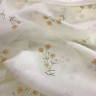 Vải organza xước hoa