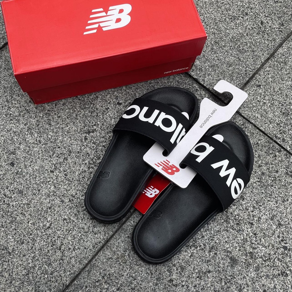 Dép NB Black White  ss 2021 LOGO -