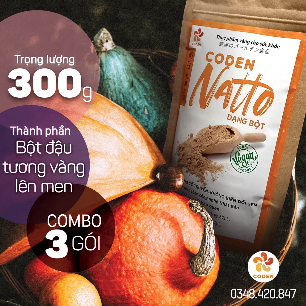 Natto coden đậu tương vàng lên men (dạng bột) - Chuẩn giá cty