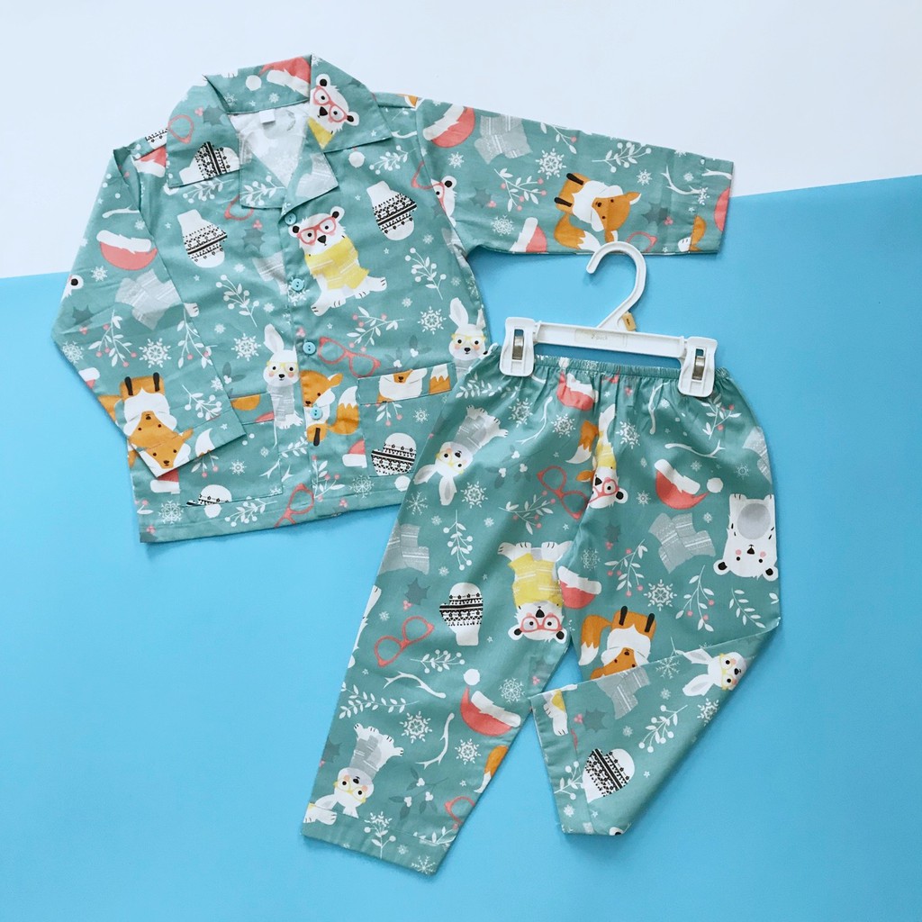 Pijama dài cho bé vải cotton mềm mịn hút mồ hôi - Nhiều mẫu 10-45kg