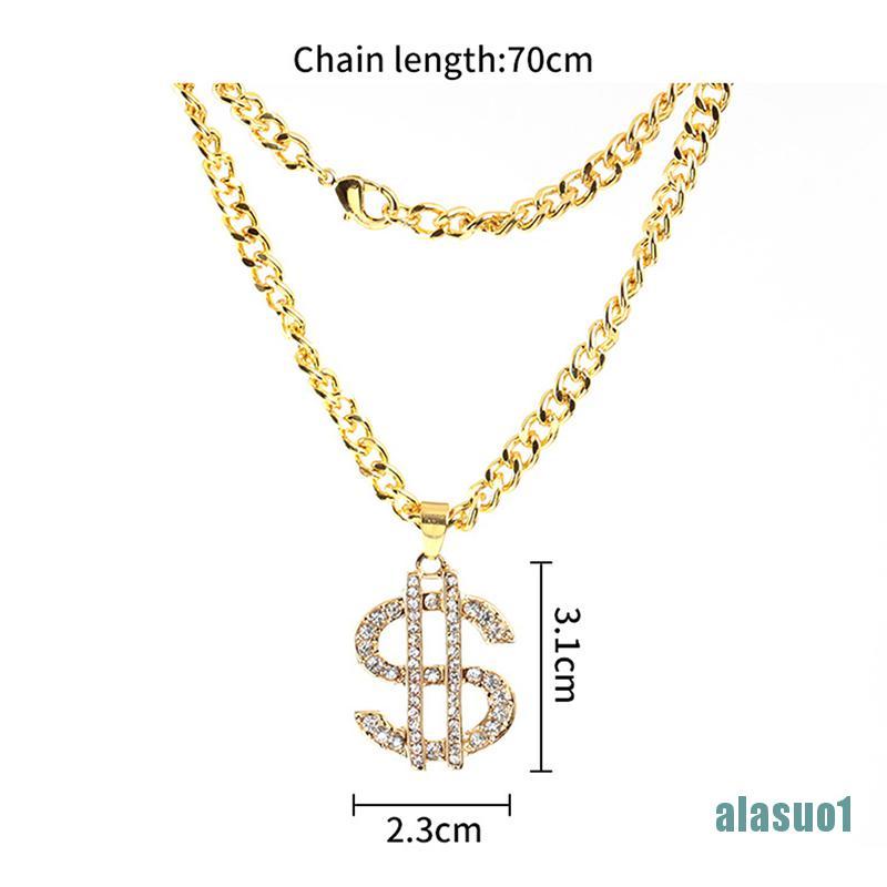 1 Vòng cổ Mạ Vàng Đính Đá Phong Cách Hip Hop