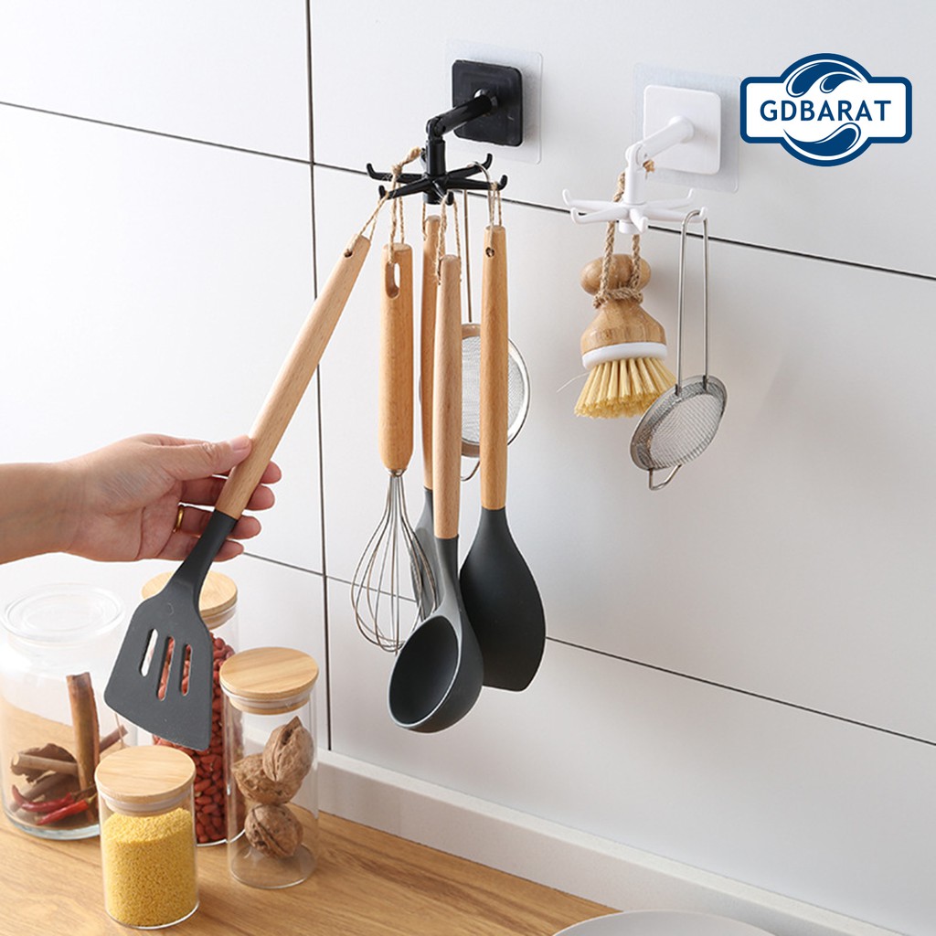 Giá Treo Đồ Xoay 360 Độ Đa Năng Tiện Dụng Cho Phòng Tắm / Nhà Bếp