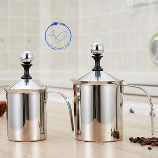 Ca sục sữa inox/ ca đánh sữa lạnh 400ml - 800ml