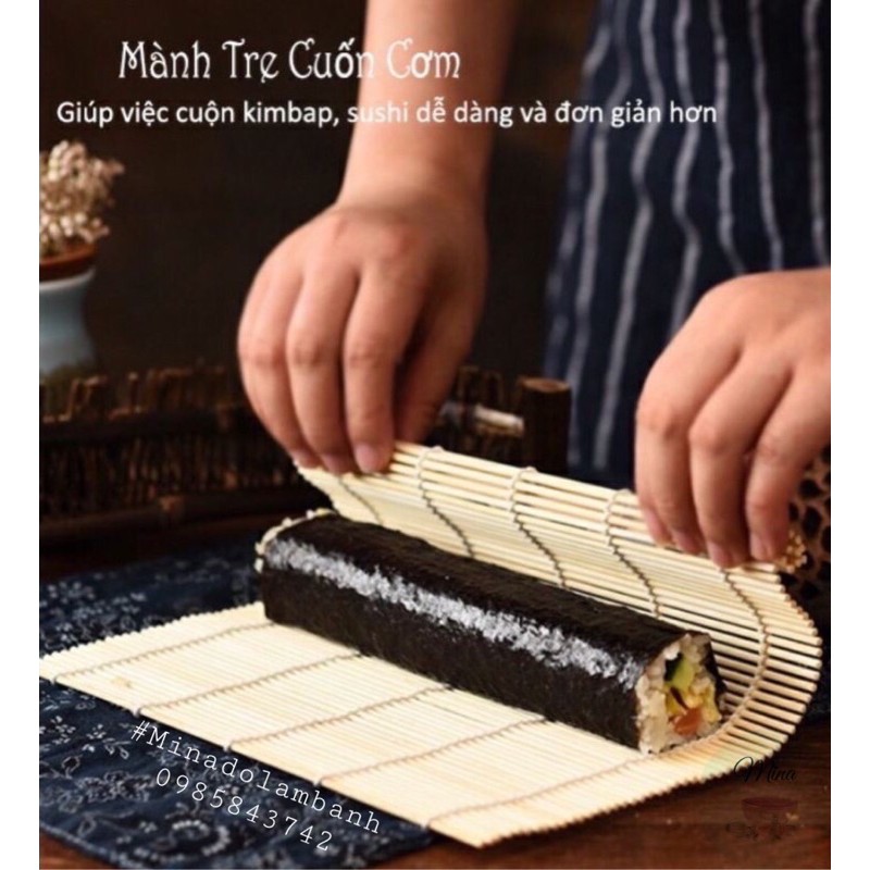 Mành Tre Cuốn Gimbap (cơm cuộn Hàn Quốc)