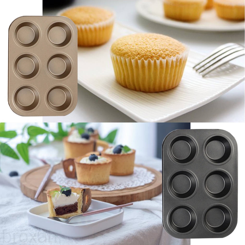 Khuôn Làm Bánh Muffin Bằng Thép Carbon Tiện Dụng Cho Nhà Bếp