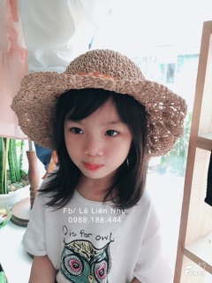 {Hình ảnh thật} Mũ cói cho bé
