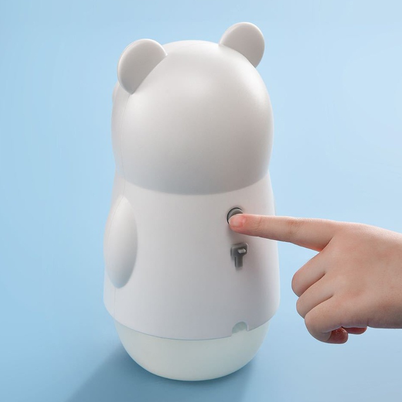 Bình Đựng Xà Phòng Tự Động 300ml Cảm Biến Hồng Ngoại Hình Gấu Dễ Thương