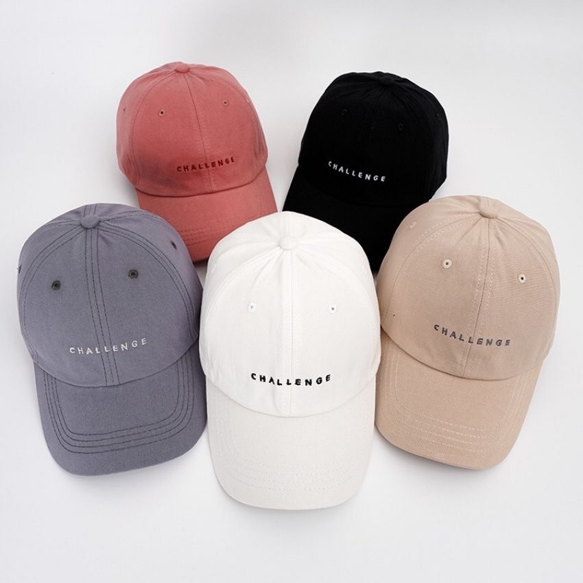 Mũ lưỡi trai nam nữ họa tiết thêu chữ Challenge Nón kết phong cách Ulzzang form unisex nam nữ