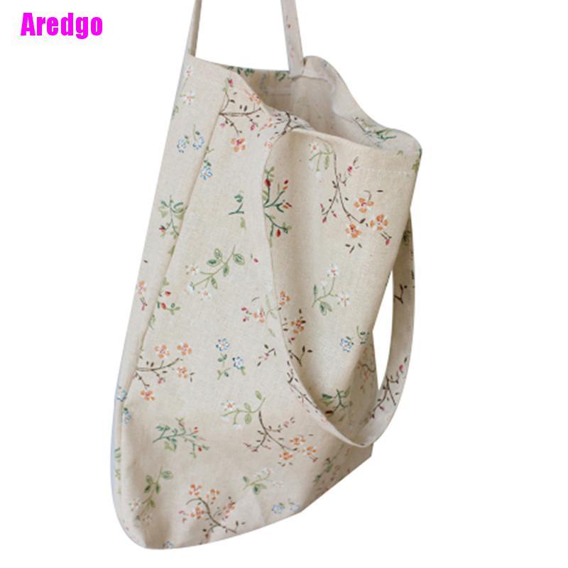 Túi xách tote đeo vai mua sắm bằng cotton linen thời trang cổ điển sành điệu cho nữ