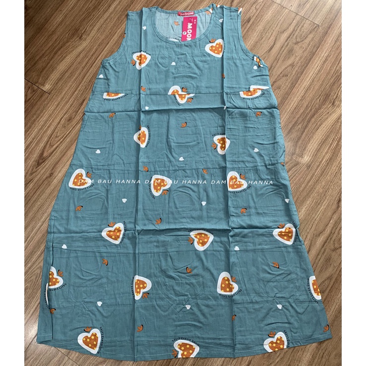 [HANNA] Đầm bầu vải lanh big size mặc ở nhà dành cho bầu béo vải tôn 2 da cao cấp mát mùa hè ít nhăn size 60-90kg