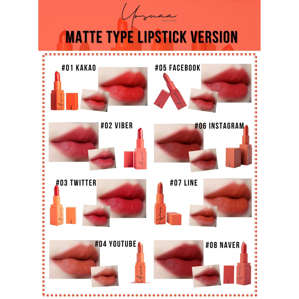 Son thỏi siêu lì Yosuaa Matte Lipstick💋