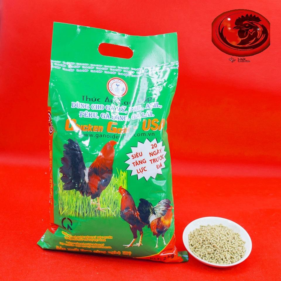 CHICKEN GOLD - USA thức ăn 2 tuần cuối 1 bịch 2KG - Thuốc gà đá A Long