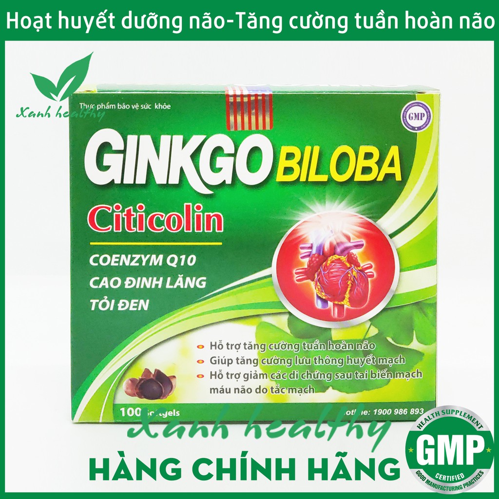 Ginkgo Biloba USA 240mg Viên uống hoạt huyết Tăng cường tuần hoàn não Hàng Chính Hãng