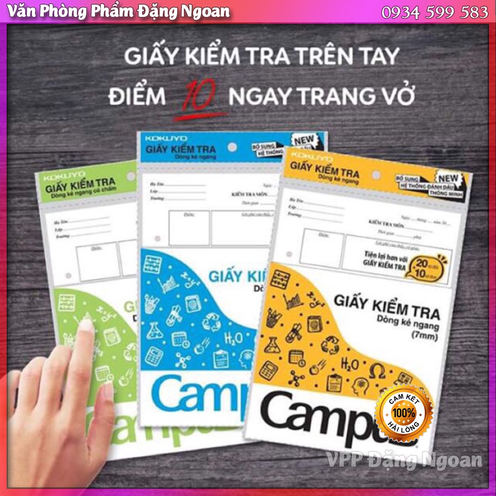 Giấy kiểm tra campus - VPP Đặng Ngoan