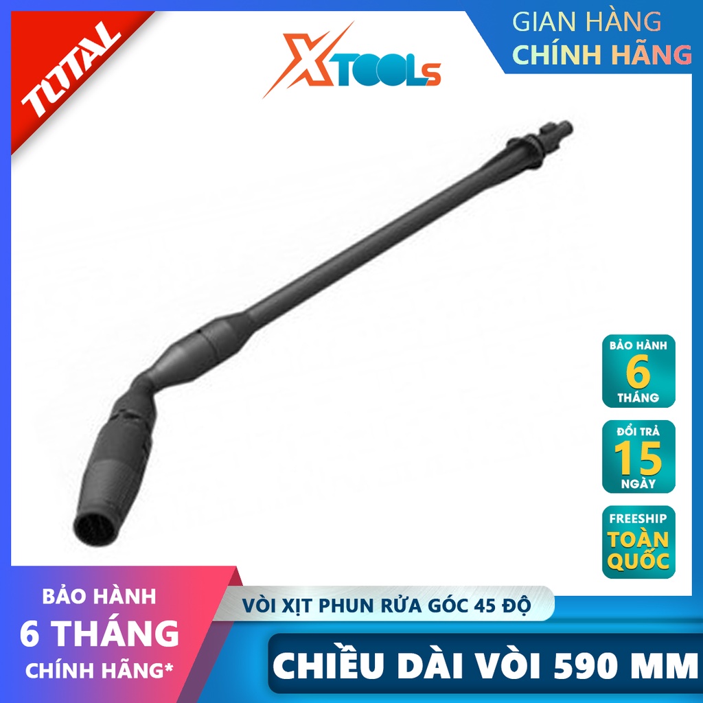 Vòi phun góc 45 độ TOTAL TGTAN4501 vòi rửa xe nghiêng góc Chiều dài 590mm, Góc 45º, Thích hợp sử dụng cho súng xịt Total