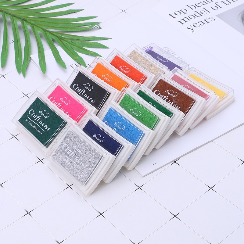 SC Colorful Oil Ink Pad Rubber Stamp Partner Craft DIY Scrapbook Rainbow Decoration