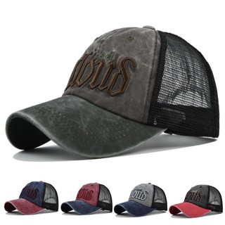 Mũ lưỡi trai bằng cotton phối lưới thoáng khí phong cách vintage retro cho hoạt động thể thao ngoài trời