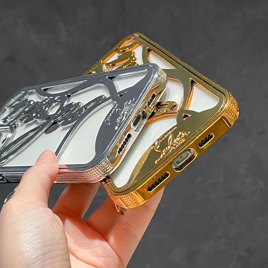 Ốp Điện Thoại Dẻo Thiết Kế Tản Nhiệt Màu Vàng Sang Trọng Chống Sốc Cho iPhone 14 13 12 11 Pro Max Plus XS XR X