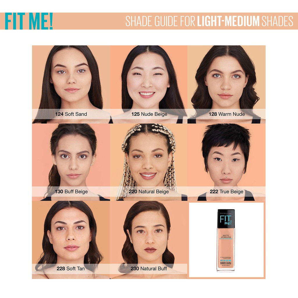 [HÀNG MỸ - DATE 1/2022] Kem Nền Maybelline New York Fit Me! Matte + Poreless Foundation 30ML