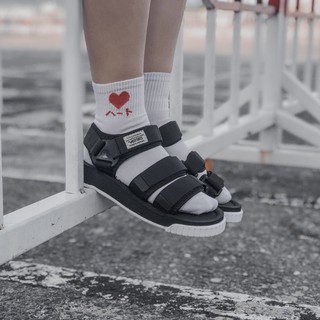 Sandal Unisex NV9801 Đen Trắng