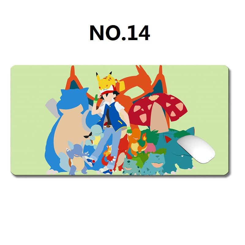 Tấm Lót Chuột Và Bàn Phím Chống Trượt In Hình Pokemon 30x60cm