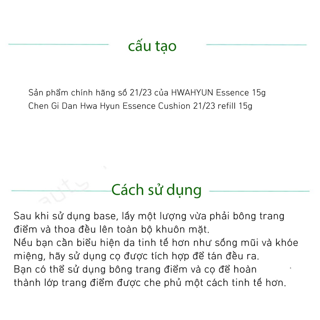 Phấn nước Whoo Cheongidan Hwahyeon Essence Cushion  SPF 50+ / PA +++