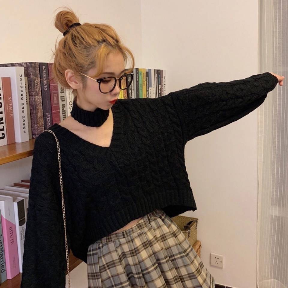 Áo Sweater Thiết Kế Mới Thời Trang Mùa Thu Đông Theo Phong Cách Nhật Hàn