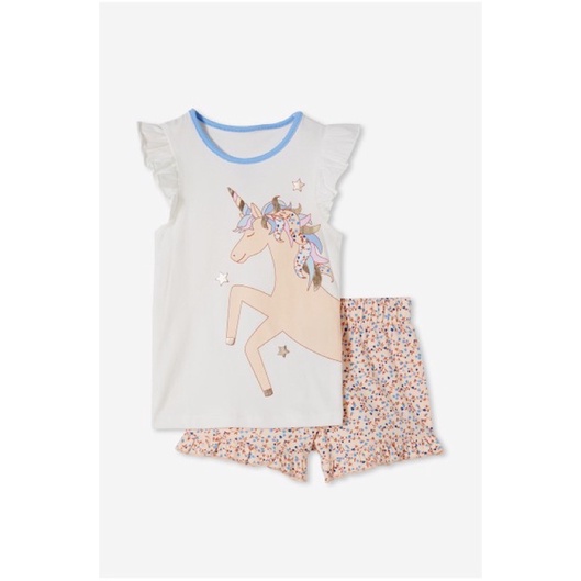 Bộ Hé Bé Gái Tay Hến CottonOn
