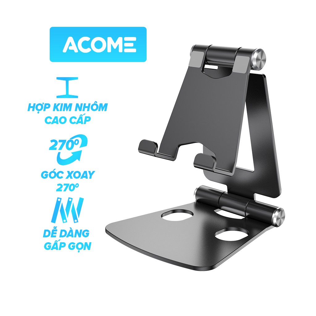 Giá Đỡ Điện Thoại Máy Tính Bảng ACOME AH01 Điều Chỉnh Linh Hoạt 270 Độ Hợp Kim Nhôm Chắc Chắn