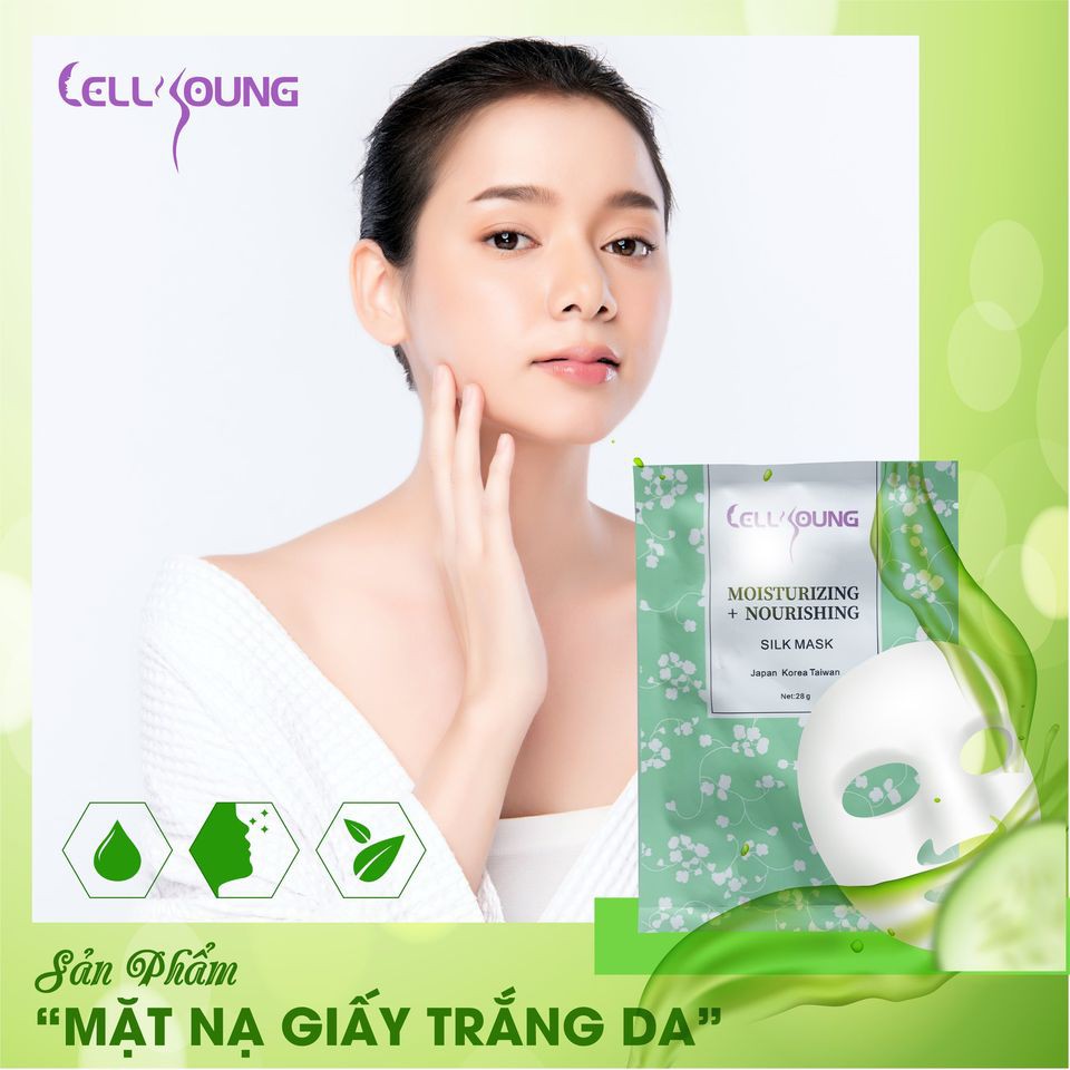 Sét 10 miếng mặt nạ dưỡng trắng Cell Young