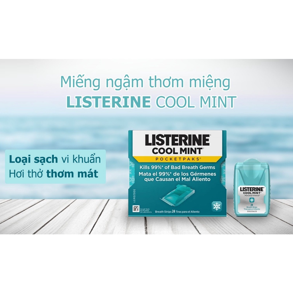 Miếng ngậm thơm miệng Listerine Pocketpaks