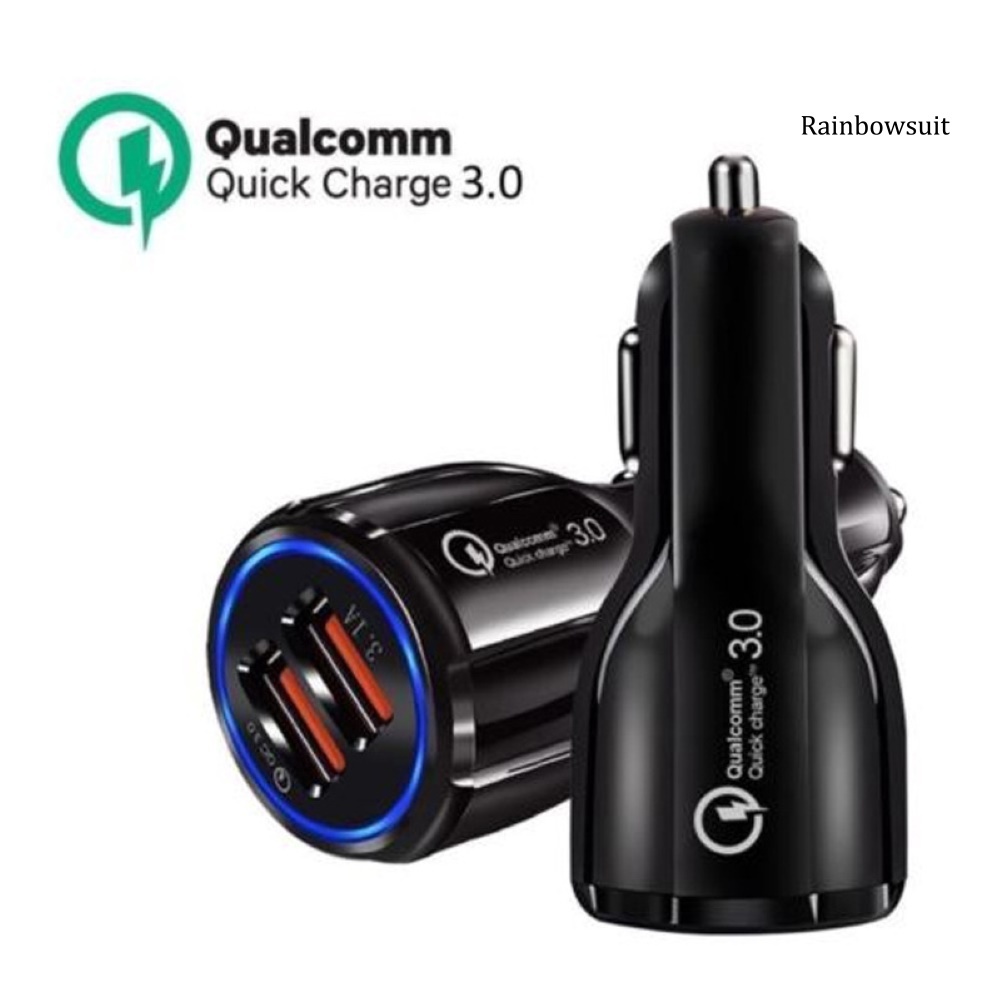 Tẩu Sạc Điện Thoại Nhanh Qc3.0 3.1a Hai Cổng Usb Cho Xe Hơi