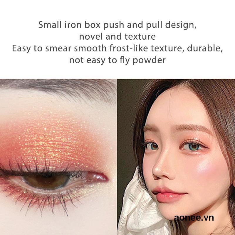 Bảng Phấn Mắt Hai Màu Lì/Nhũ Ngọc Trai Kích Thước Nhỏ Gọn Tiện Dụng