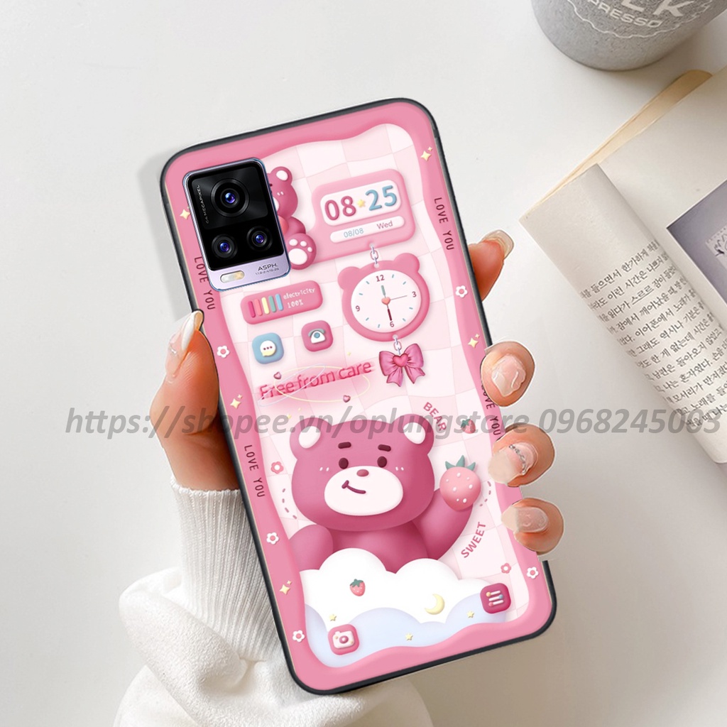 Ốp Vivo V20 / V20 SE / V21 5G bộ hình 3D gấu,thỏ cute dễ thương