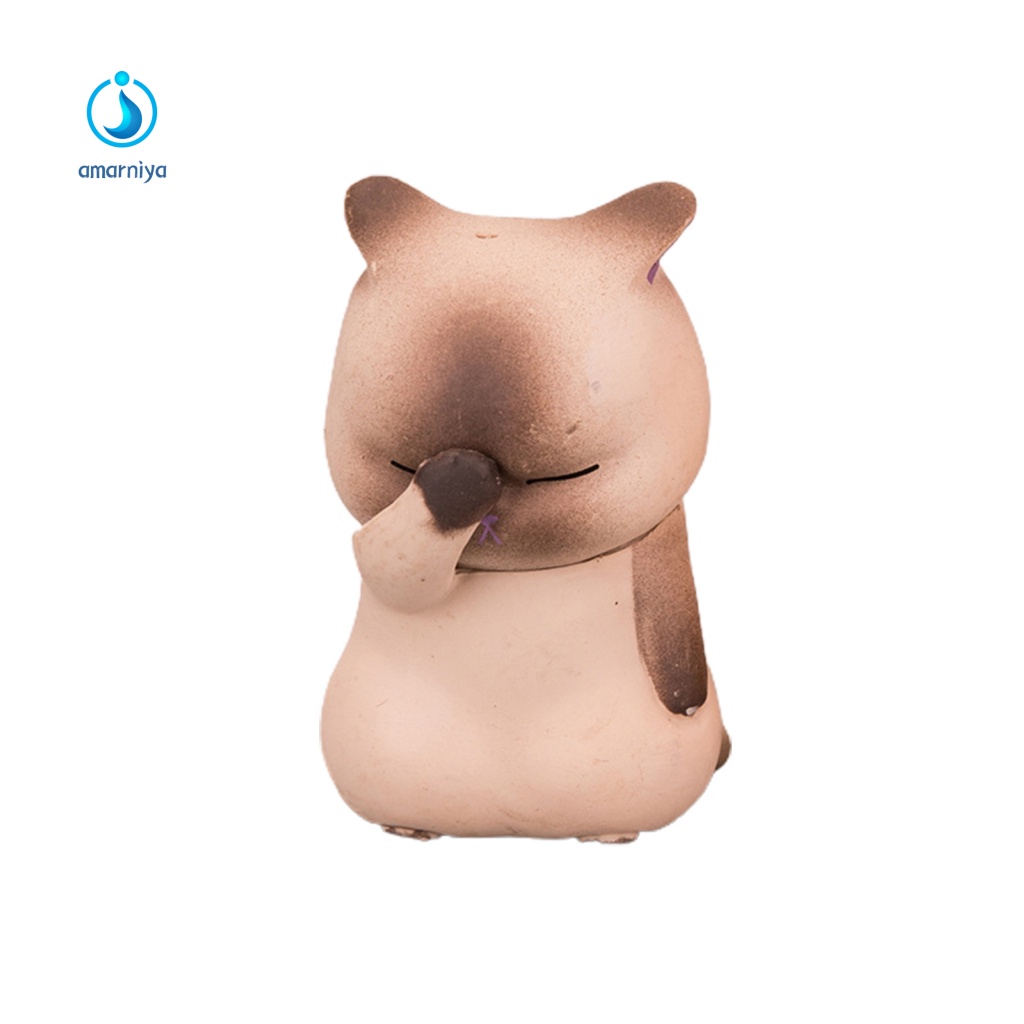 Tượng Mèo Bằng Nhựa Màu Sắc Tươi Sáng Trang Trí Nhà Cửa