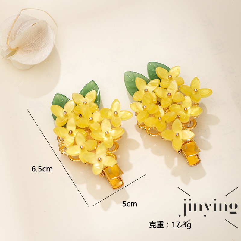 GETNOIVAS Kẹp Tóc Hình Hoa Phong Cách Hanfu Cổ Điển Cho Bé Gái