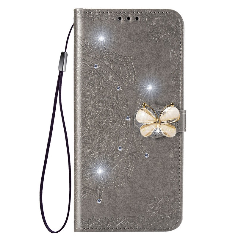 Bao da điện thoại gắn hình bươm bướm cho Oppo F15/ Oppo A91/ Oppo Reno3 Pro | BigBuy360 - bigbuy360.vn