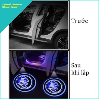 Bộ 2 đèn led chiếu cửa logo xe hơi - đèn led cảnh báo mở cửa xe có logo