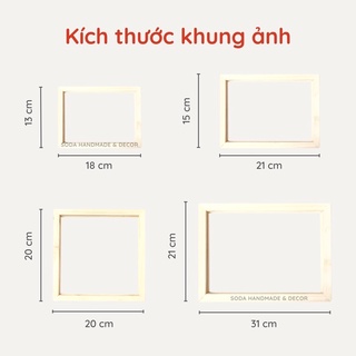 (Ảnh thật kèm Clip) Khung ảnh/Khung gỗ trong suốt