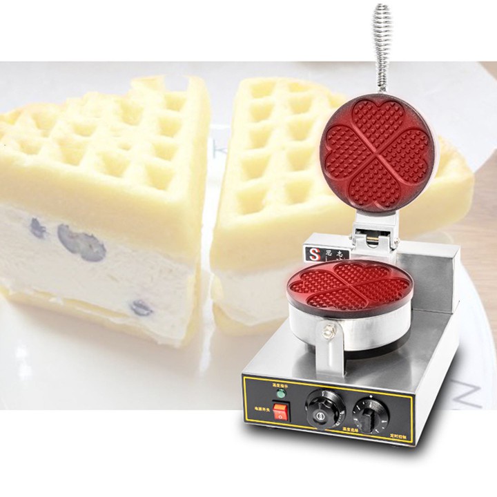 Máy làm bánh bông lan, bánh tổ ong công nghiệp khuôn trái tim