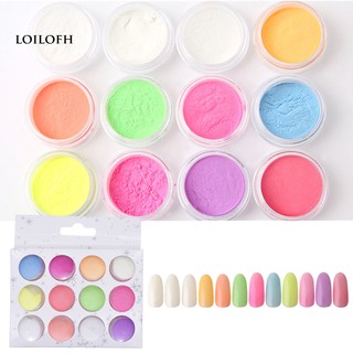 Set 12 Hộp Bột Dạ Quang Trang Trí Móng Tay Nghệ Thuật