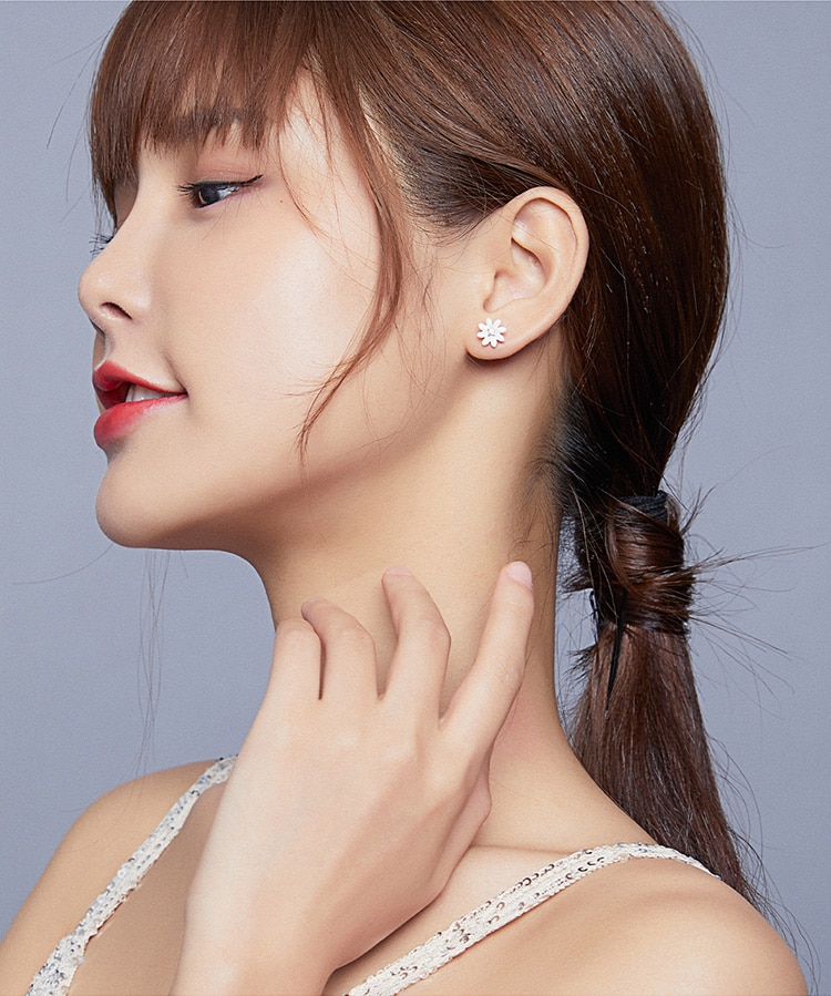 Khuyên Tai Bamoer SCE917 Bạc 925 Kiểu Dáng Độc Đáo Tinh Tế Cho Nữ